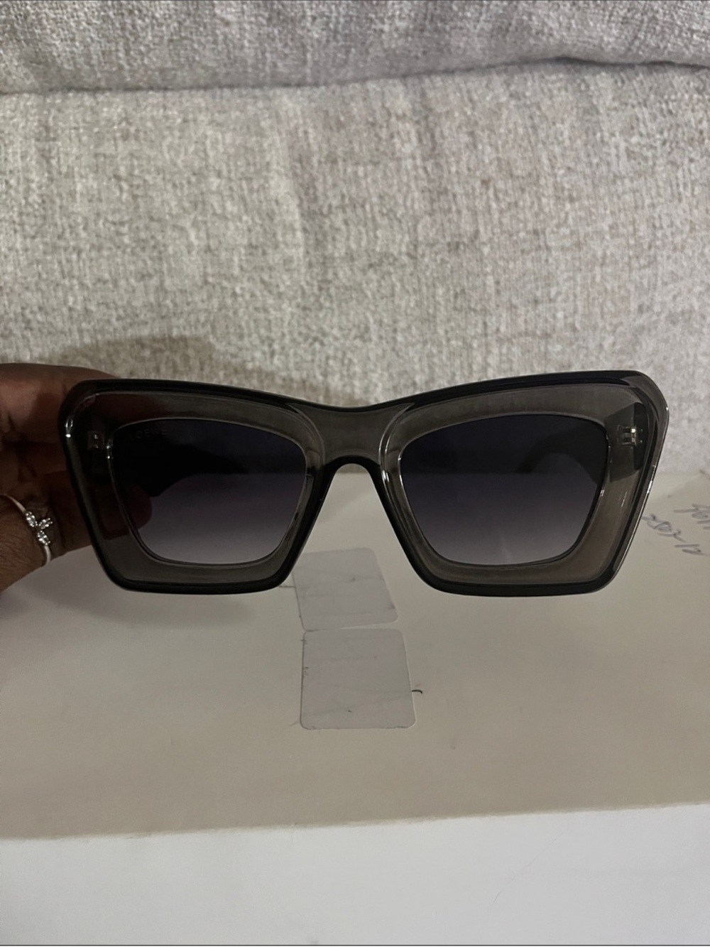 Loewe Smoke Gray Oversized Square Women's Sunglasses